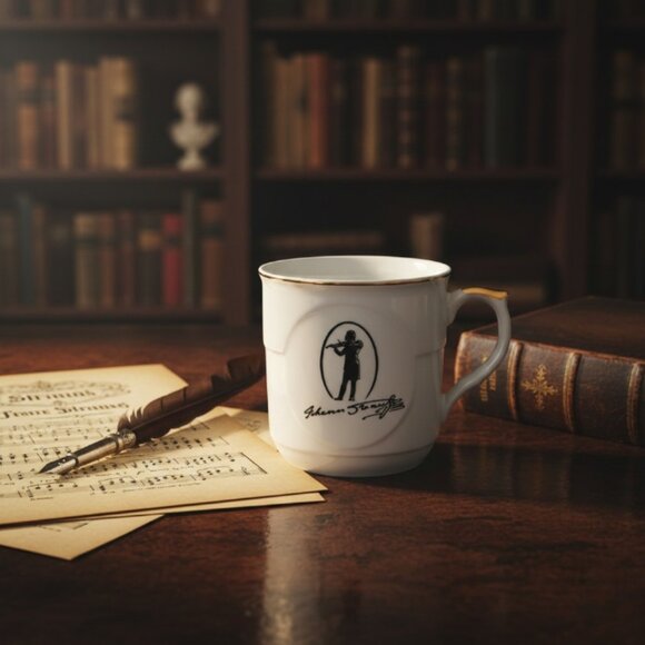 RARE Meinl Strauss Czech Porcelain Mug - Picture 6 of 14